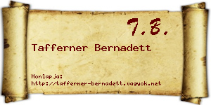 Tafferner Bernadett névjegykártya