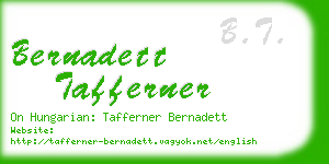 bernadett tafferner business card